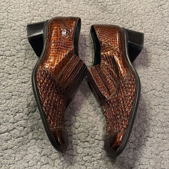 Helle Comfort By Romu’s Mock Croc Shoe Size 38 - Picture 4 of 7